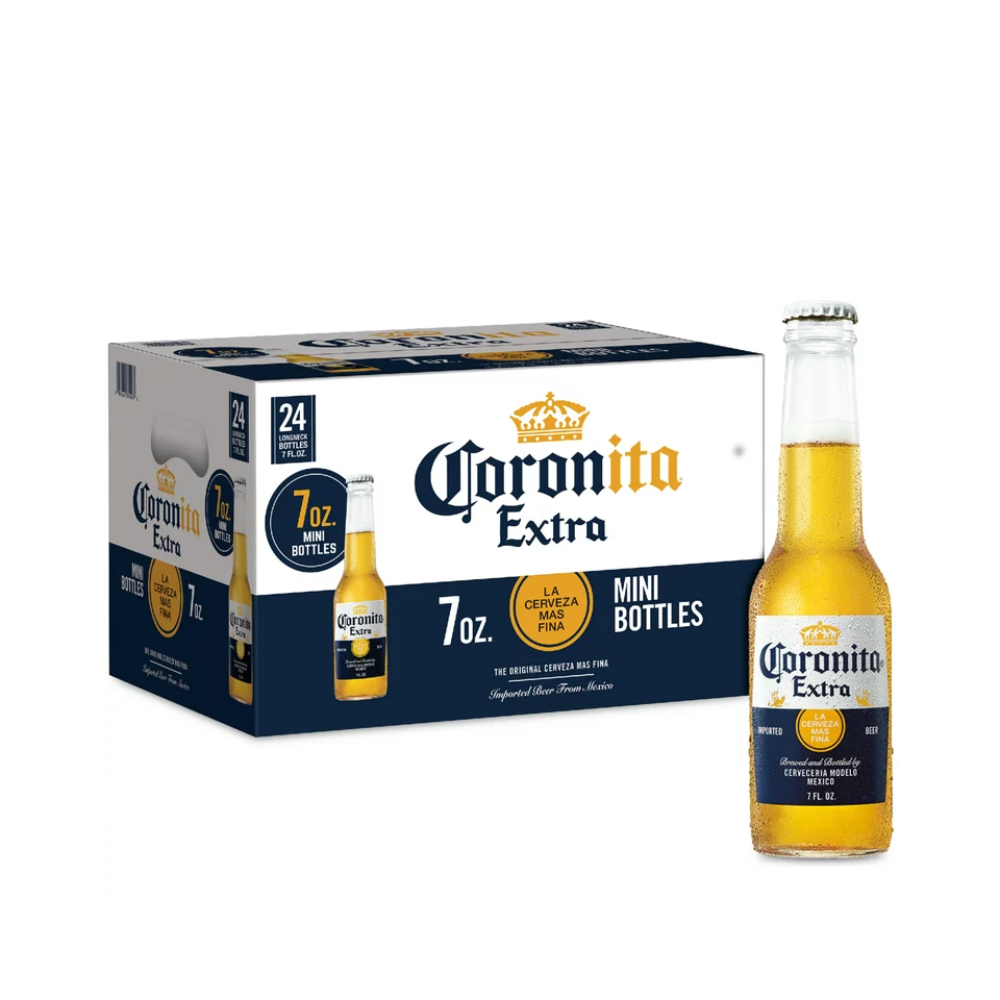 Photo of Corona Extra Coronita Lager Mexican Beer, 24 Pk 7 Fl Oz Mini Bottles, 4.6% ABV
