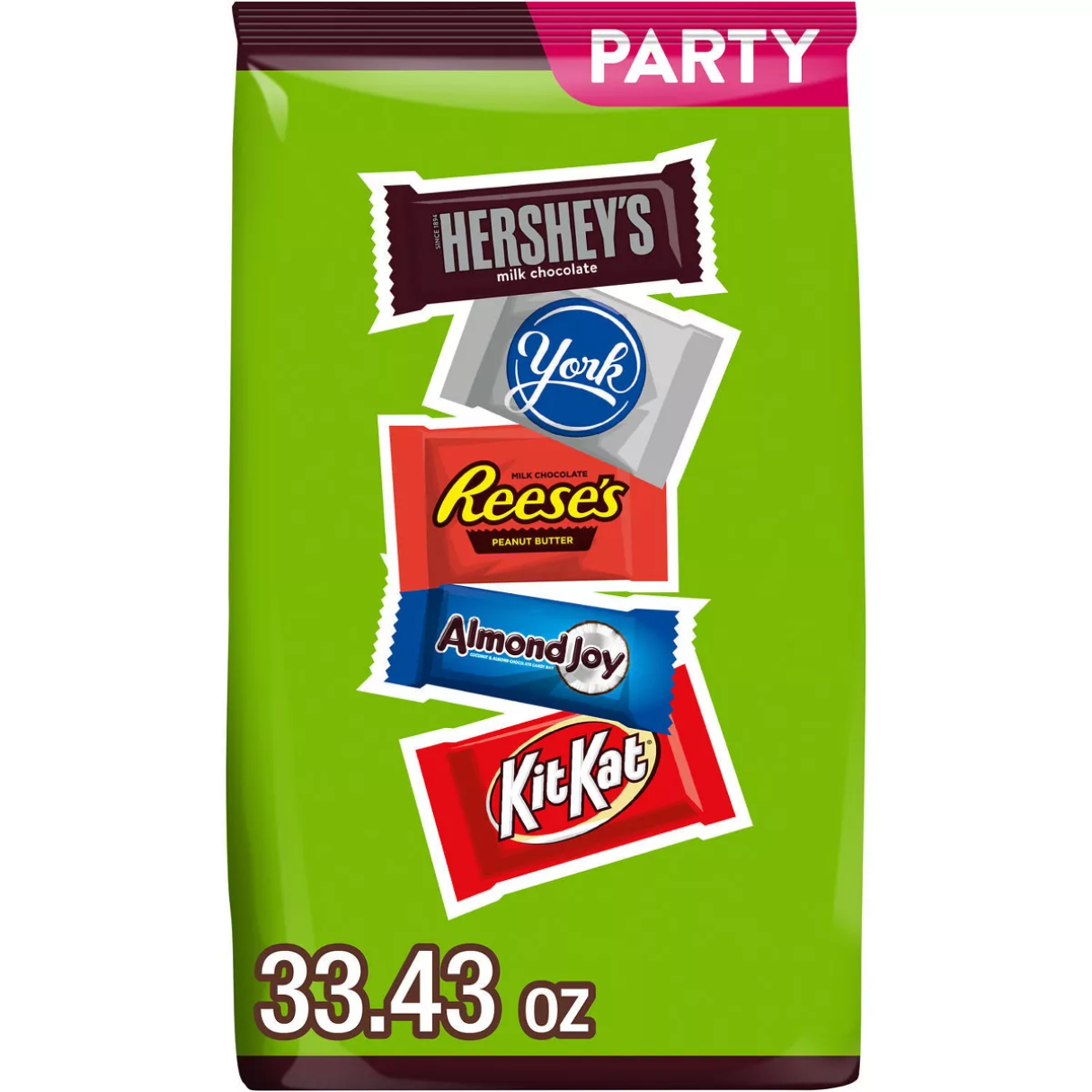 Photo of Hershey's Milk And Dark Chocolate Assortment Snack Size, Individually Wrapped Candy Bulk Party Pack, 33.43 Oz