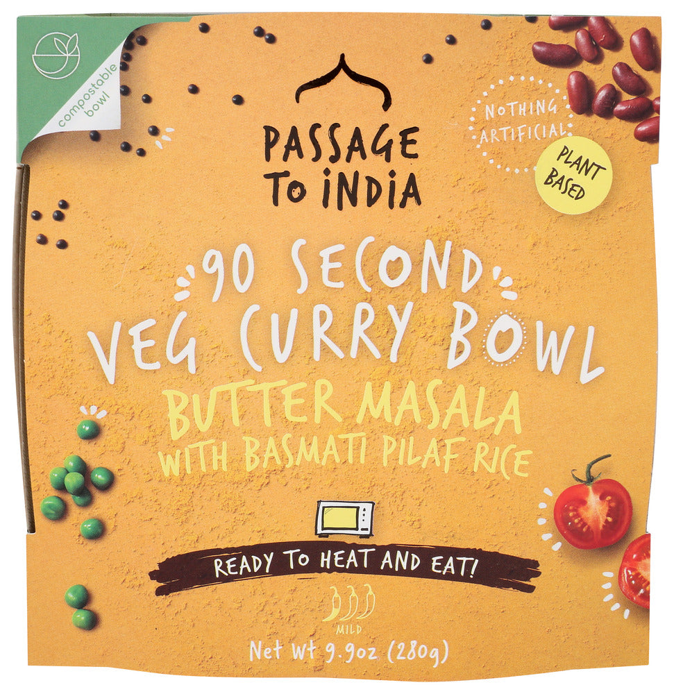 Mild Butter Masala with Basmati Pilaf Rice 90 Second Veg Curry Bowl