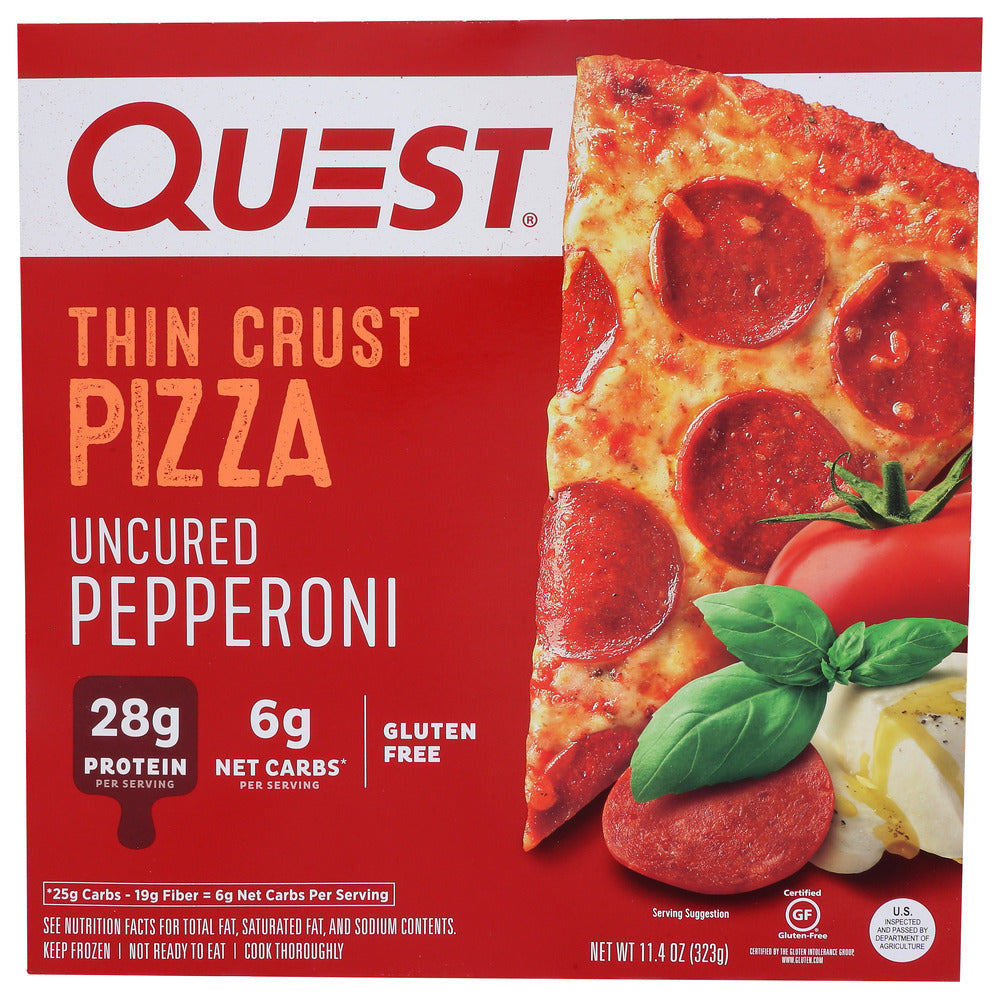 Quest Pizza, Uncured Pepperoni, Thin Crust