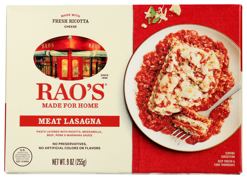Rao's Made for Home Homemade Frozen Meat Lasagna - 9 Ounce