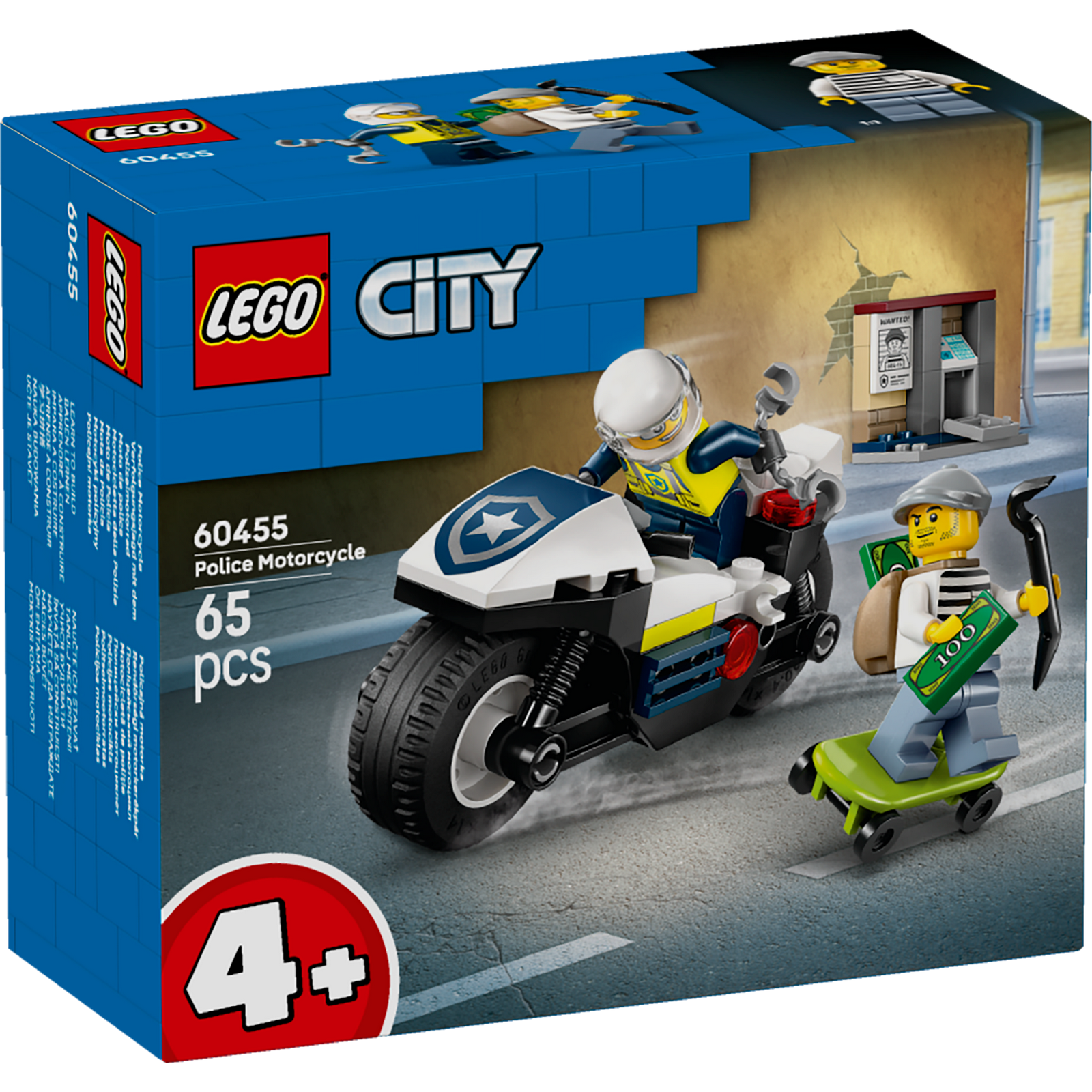 Lego City Police Motorcycle Chase 60455