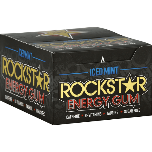 Rockstar Energy Gum, Sugar Free, Iced Mint