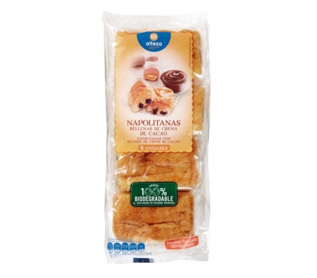 NAPOLITANA RELLENA CACAO ALTEZA 320 GR