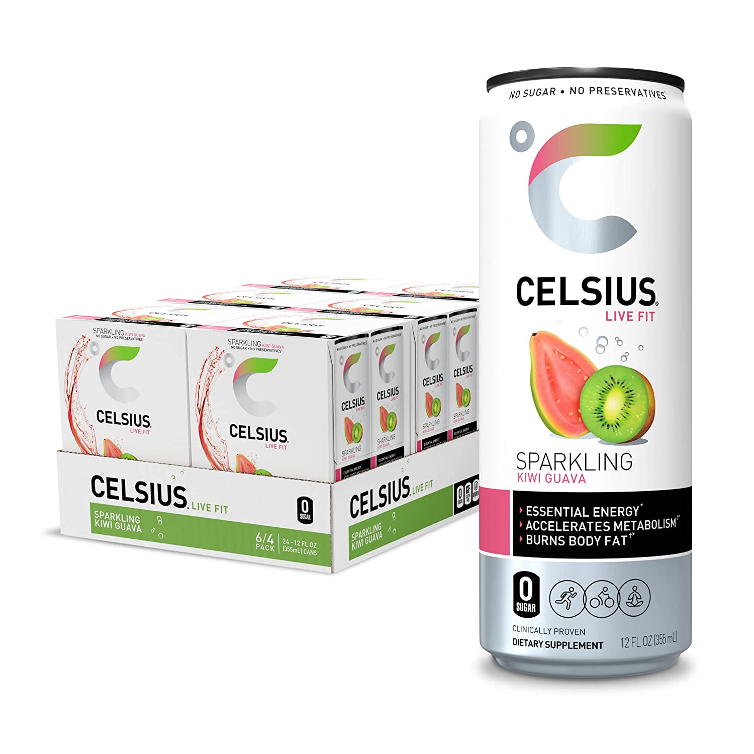 Photo of Celsius Energy Drink 24/12oz Kiwi Guava