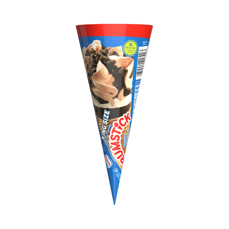 Photo of Drumstick Triple Chocolate Frozen Dairy Dessert Cone King Size 7.5 Fl Oz