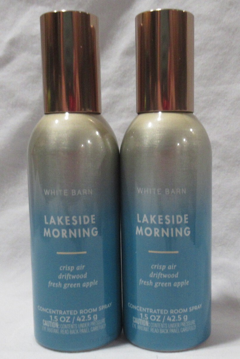 White Barn Bath & Body Works Concentrated Room Spray Lot Set 2 LAKESIDE MORNING
