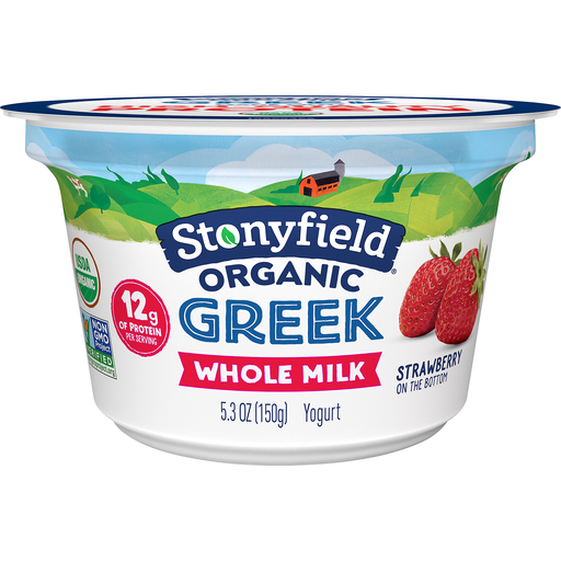 Organic Greek Whole Milk Yogurt, Strawberry