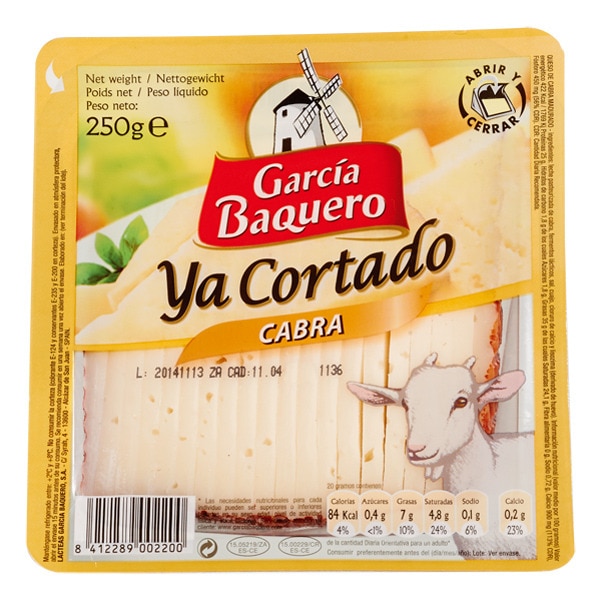 QUESO CUÂ¥A G.BAQUERO CABRA YA CORT.250G