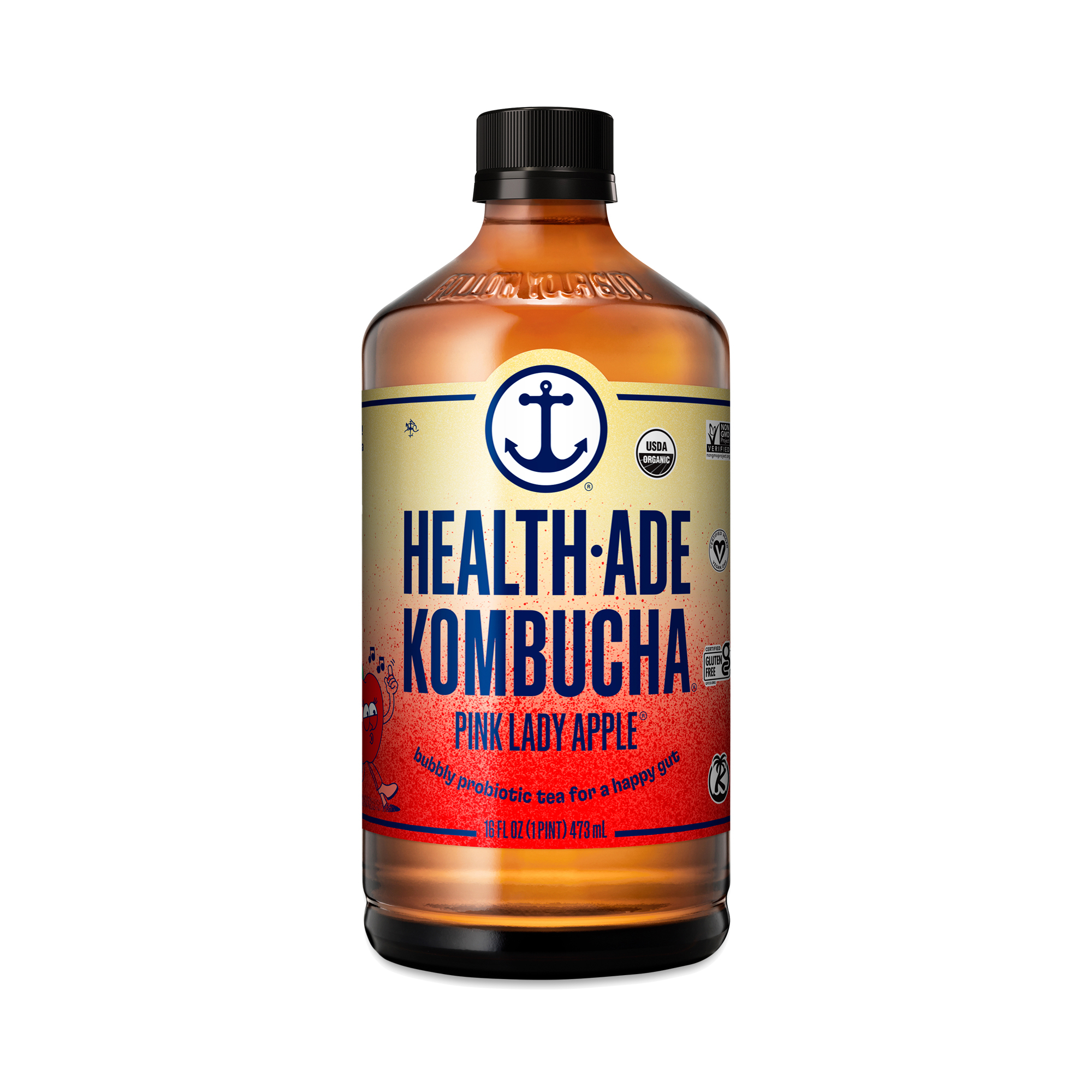Photo of Health-Ade Organic Vegan Pink Lady Apple Kombucha - 16 Fl Oz