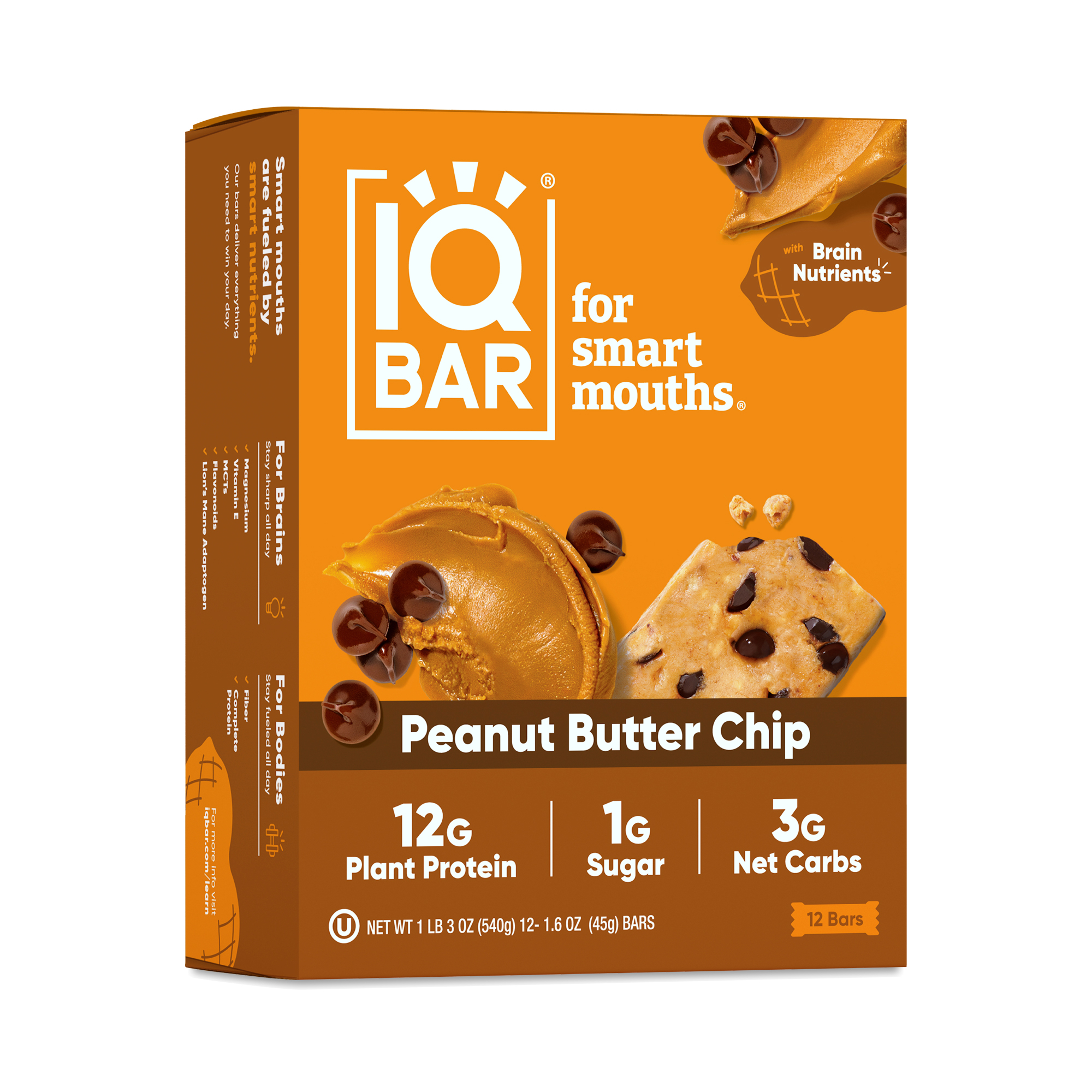 Photo of IQBar Vegan And Keto Protein Bars - Peanut Butter Chip