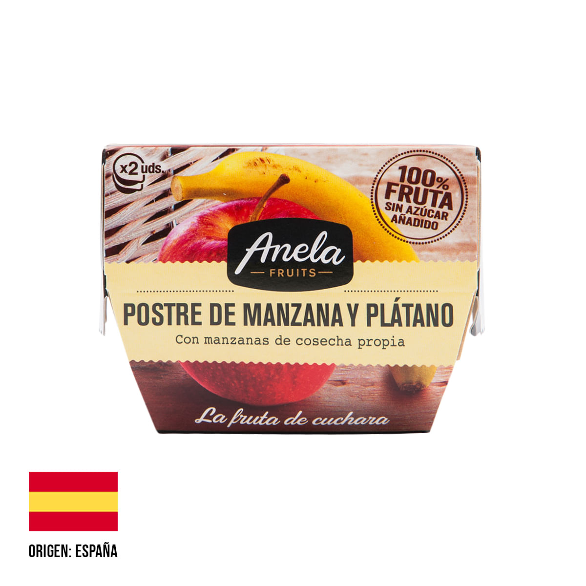 POSTRE 100% PLATANO/MANZ.ANELA P-2 100GR