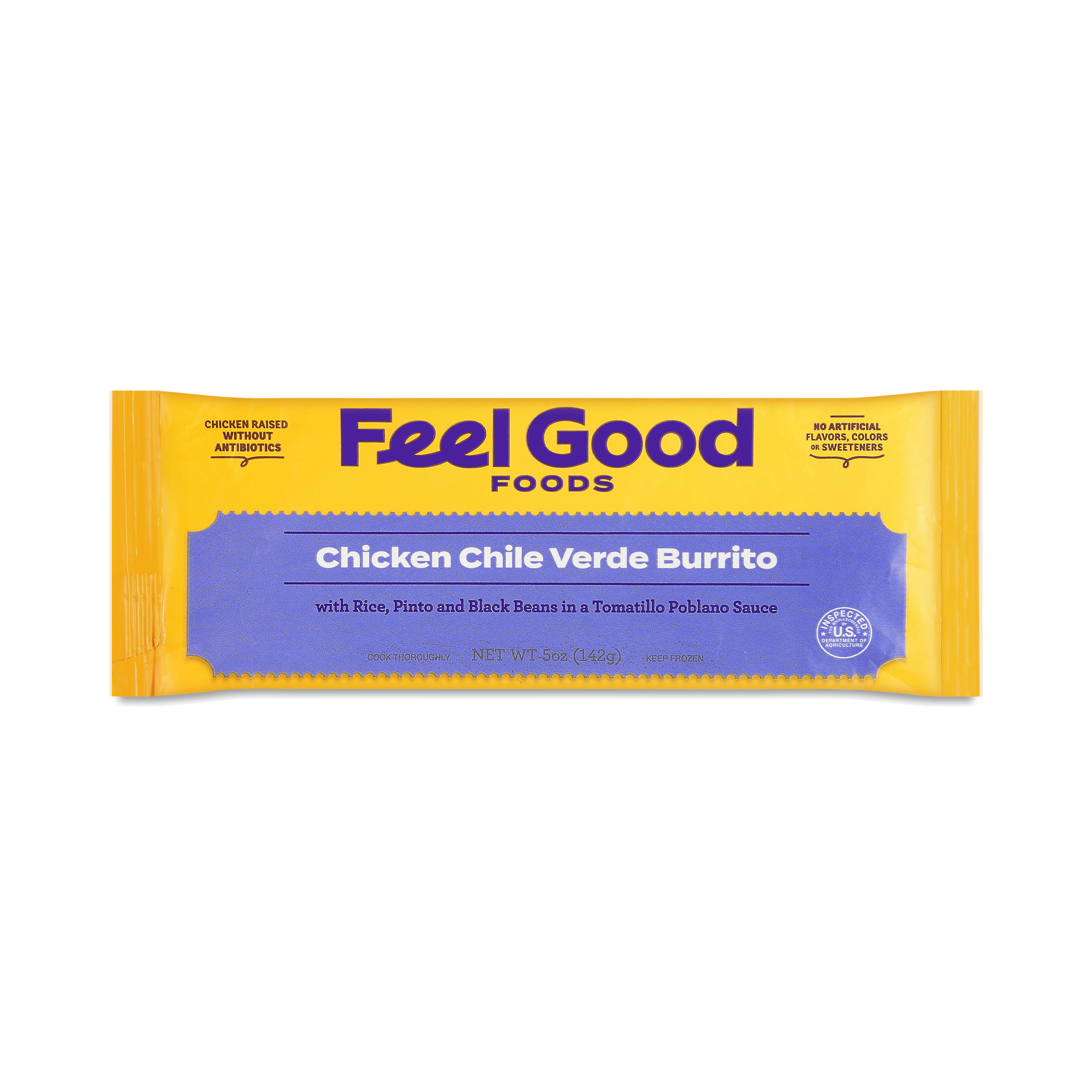 Photo of Feel Good Foods Burrito, Chicken Chile Verde 5 Oz