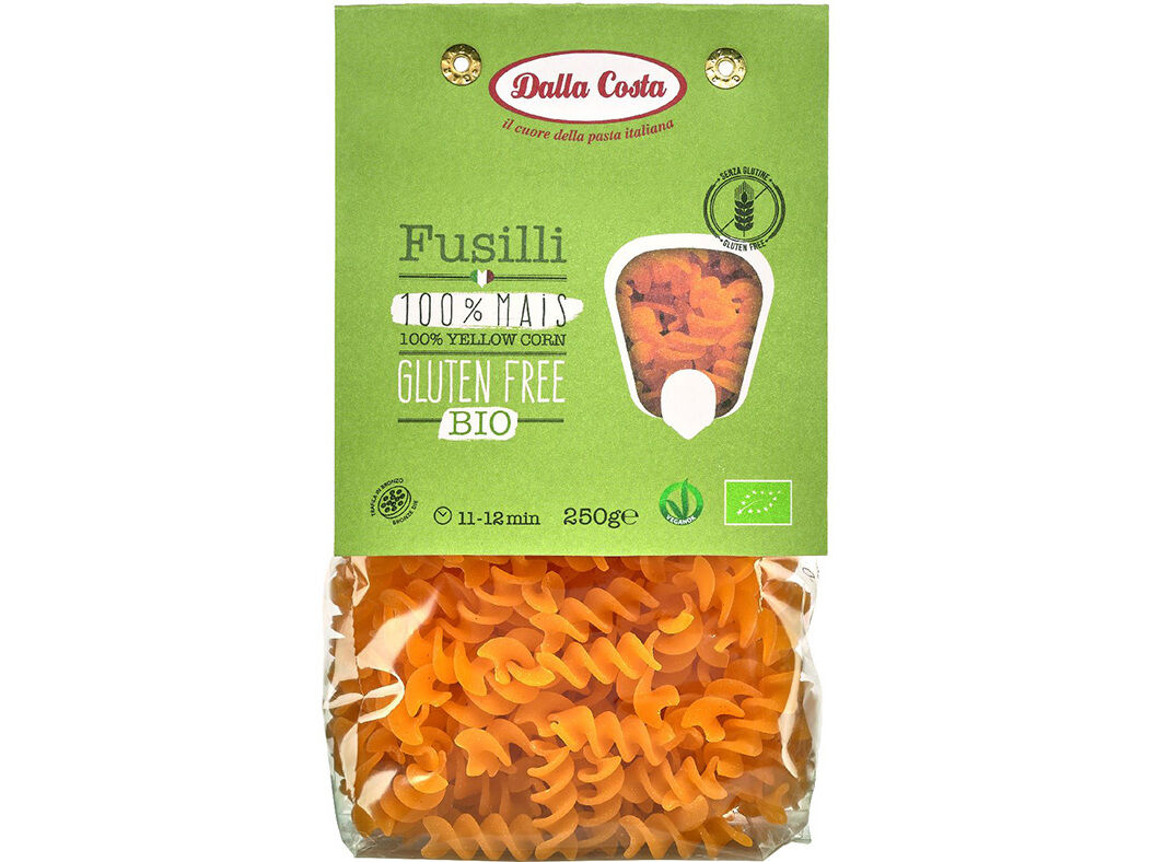 100% Organic Yellow Corn Pasta, Fusilli