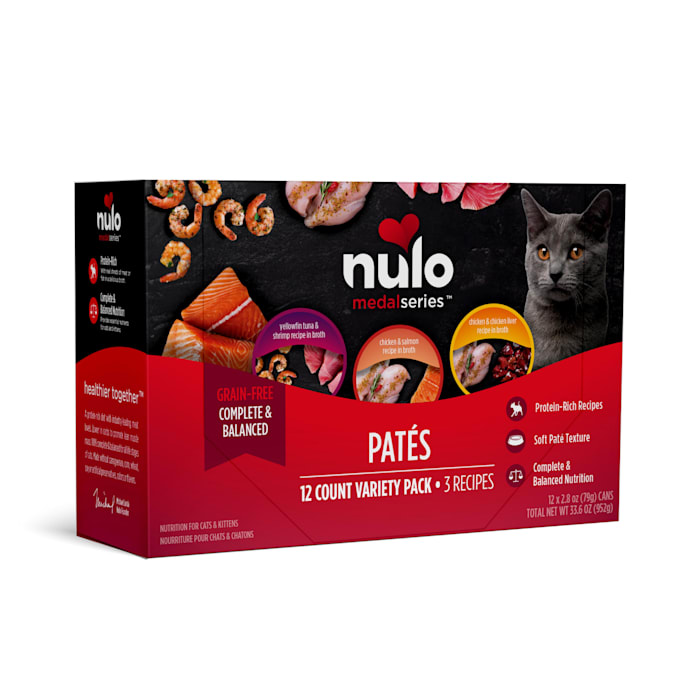 Nulo MedalSeries Variety Pack Wet Cat Food Pate, 2.8 Oz., Count Of 12
