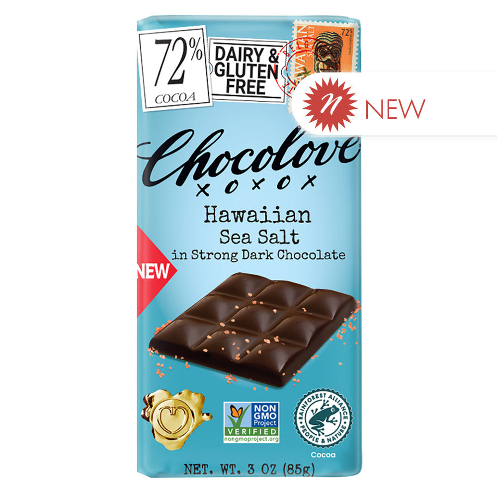 Photo of Chocolove Dark Chocolate, Hawaiian Sea Salt, 72% Cocoa 3 Oz