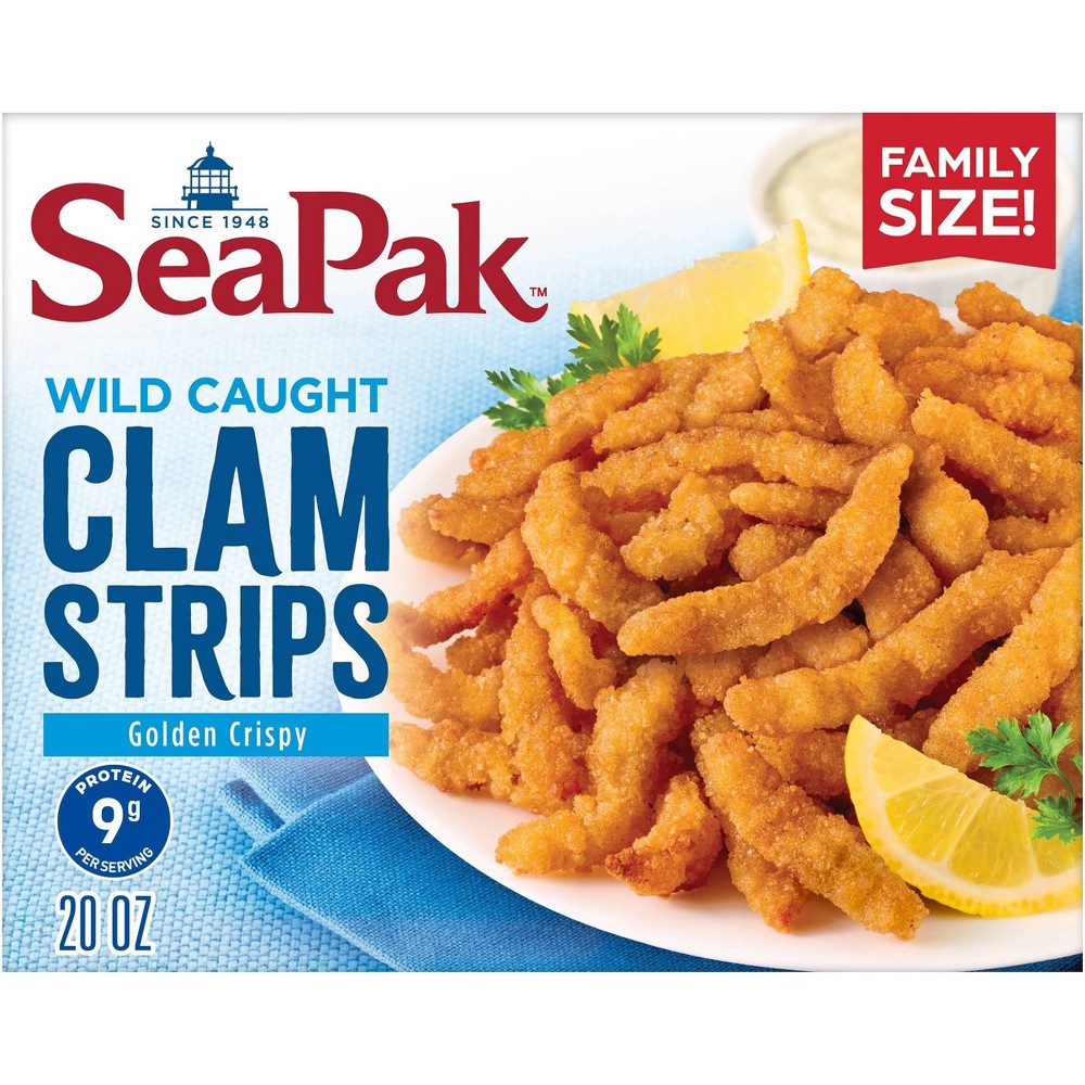 SeaPak Wild Caught Golden Crispy Clam Strips Family Size — UPC ...
