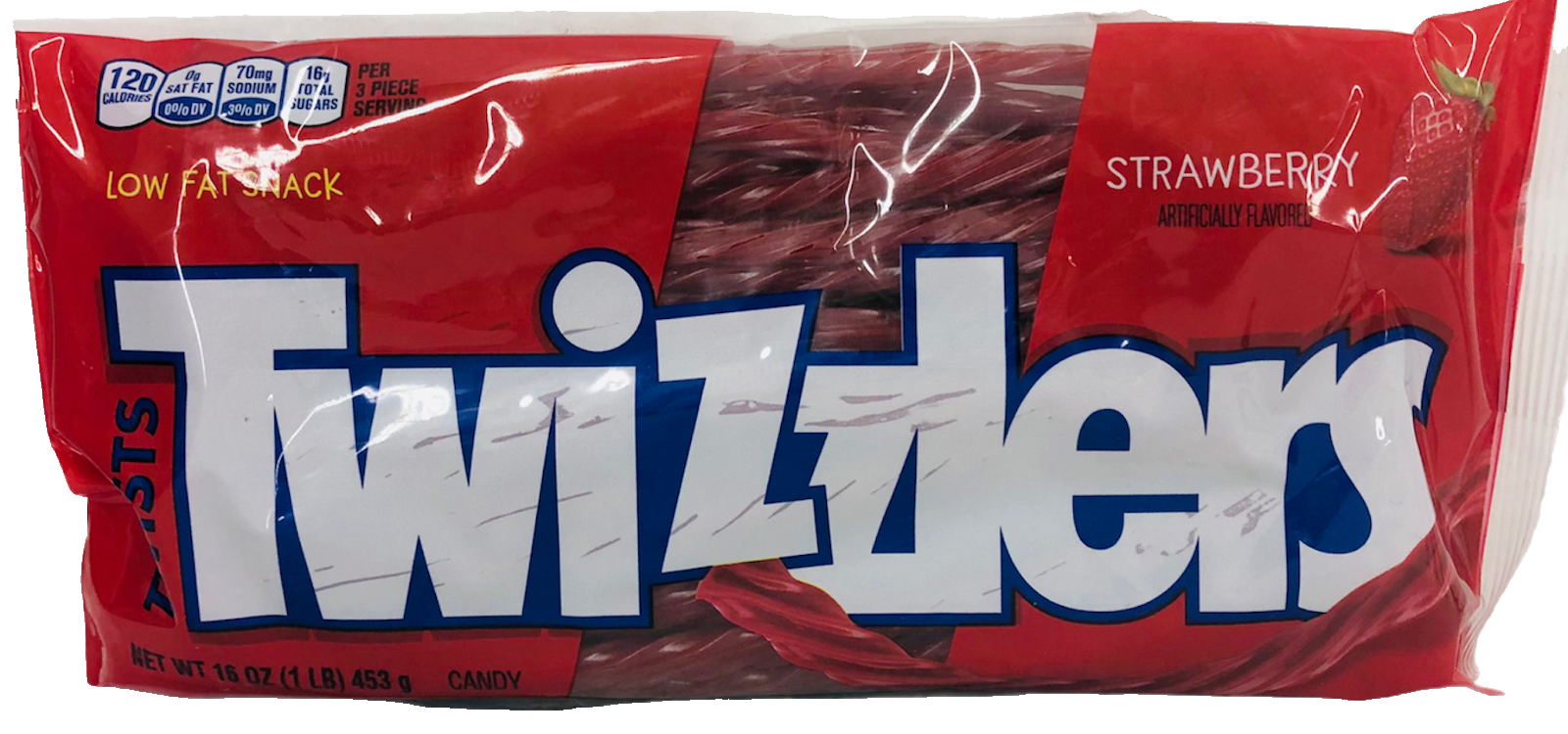 Photo of Twizzlers Twists Licorice Style Low Fat Candy Bag - Strawberry, 16 Oz