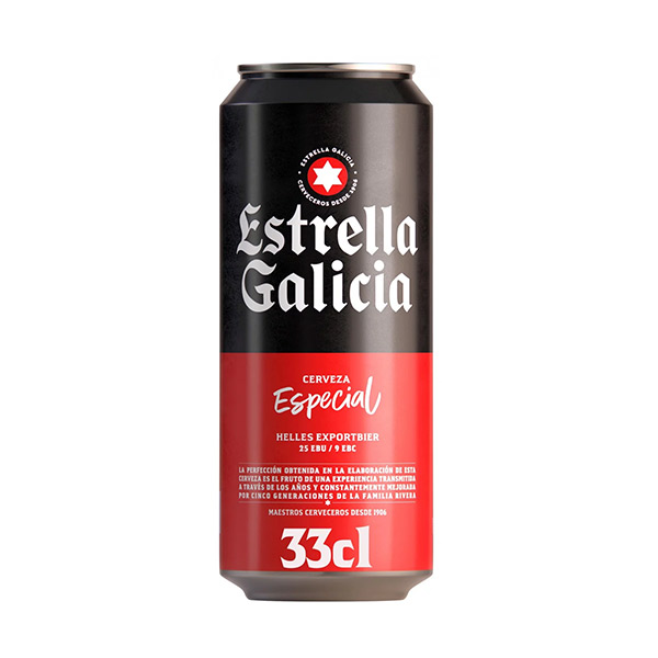 CERVEZA ESTRELLA GALICIA LATA 33 CL.