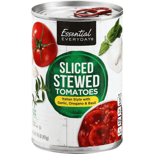 Italian Style with Garlic, Oregano & Basil Sliced Stewed Tomatoes, Italian Style