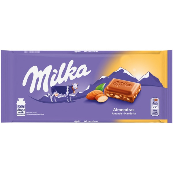 CHOCO.MILKA LECHE ALMENDRAS 125 GR