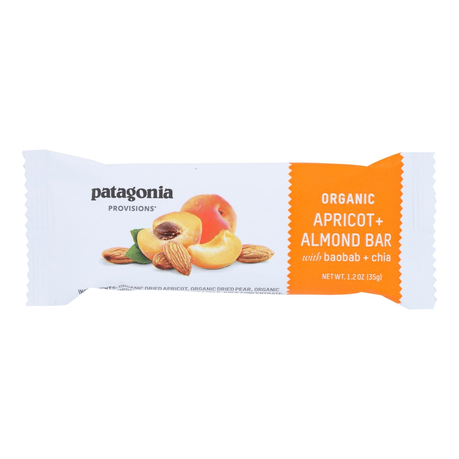 Apricot + Almond Organic Bar with Baobab + Chia, Apricot + Almond
