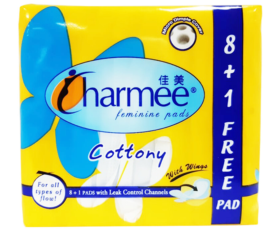 Charmee Feminine Pads All Flow Cottony Soft With Wings 8's
