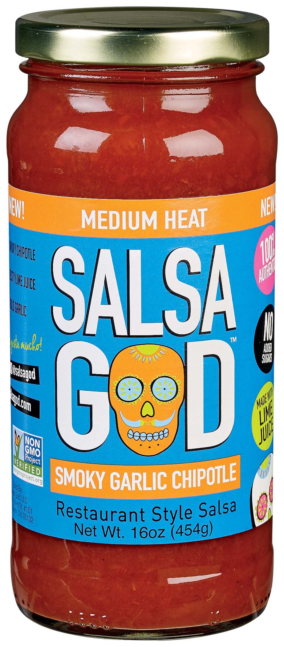 Photo of Salsa God Smoky Garlic Chipotle Medium Heat Restaurant Style