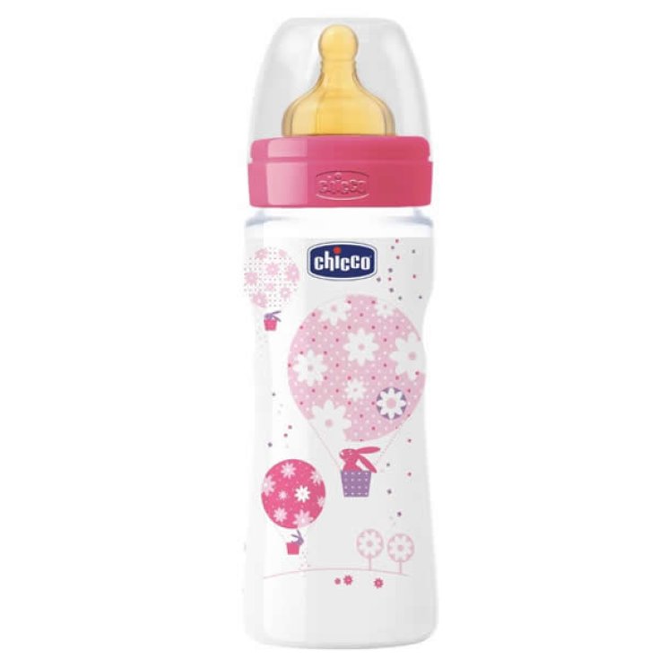 BIBE PP LÀTEX ROSA 330ML +4M CHICCO