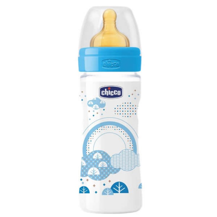 BIBE PP LÀTEX BLAU 250ML 2M+ CHICCO