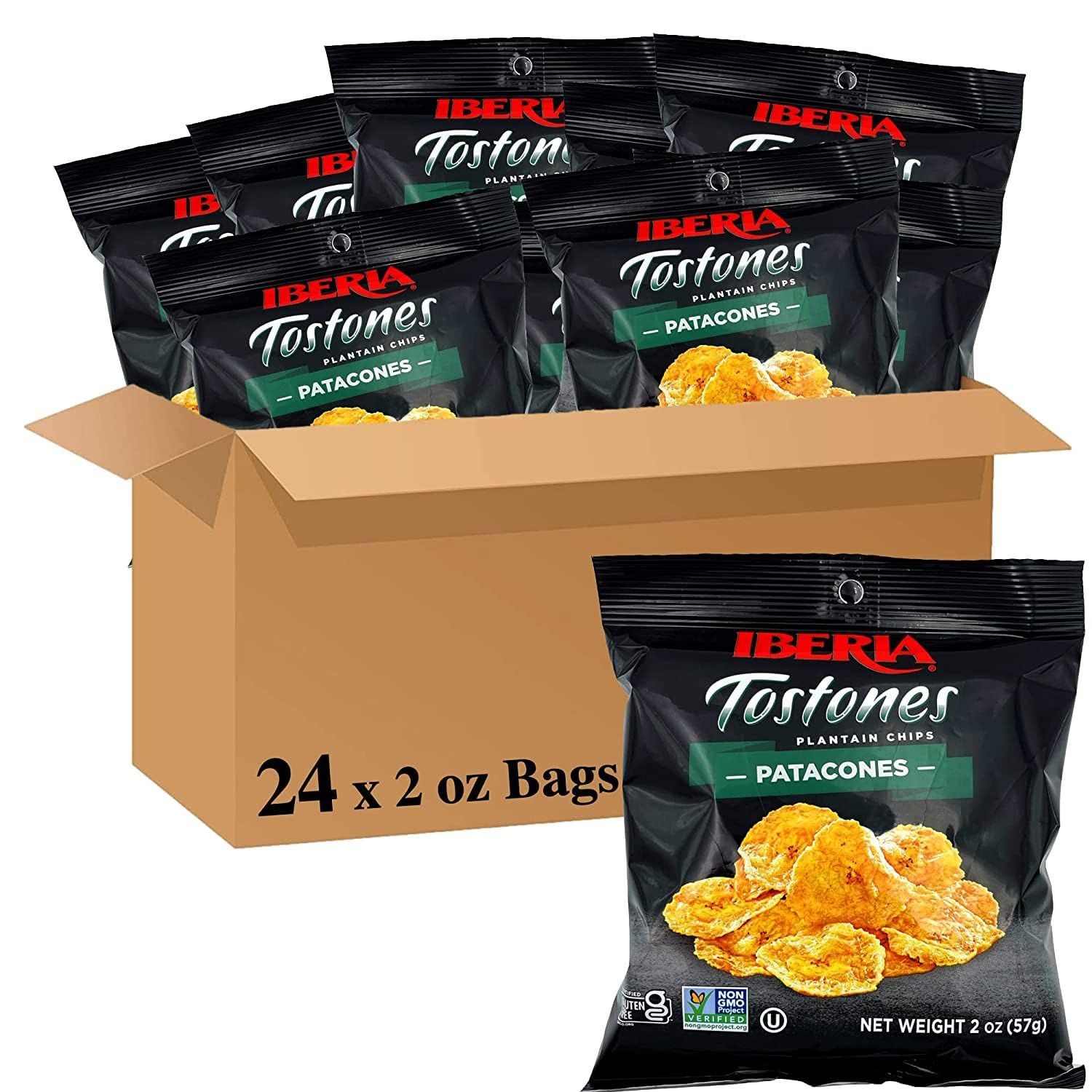 Tostones Plantain Chips Patacones, Lightly Salted