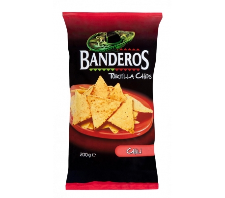 BANDEROS TORTILLA CHIPS CHILLI 200 GR