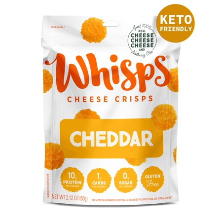 Whisps Acquisition Corp. Cheddar Cheese Crisps, Keto Friendly Snacks