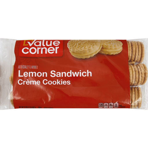 Lemon Sandwich Creme Cookies, Lemon