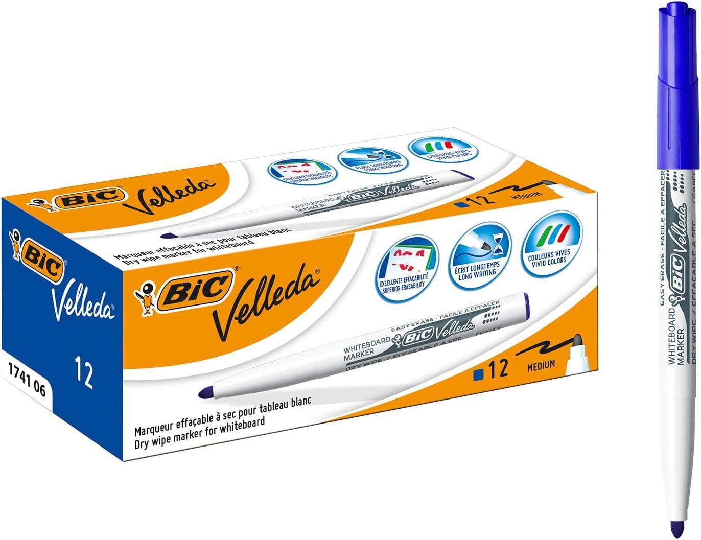 Photo of BIC Whiteboard Marker Velleda 1741 Blue White (12 Units)