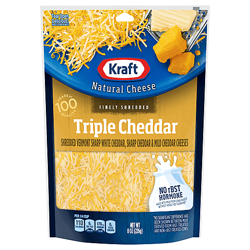 Kraft Triple Cheddar Finely Shredded Cheese 8 Oz