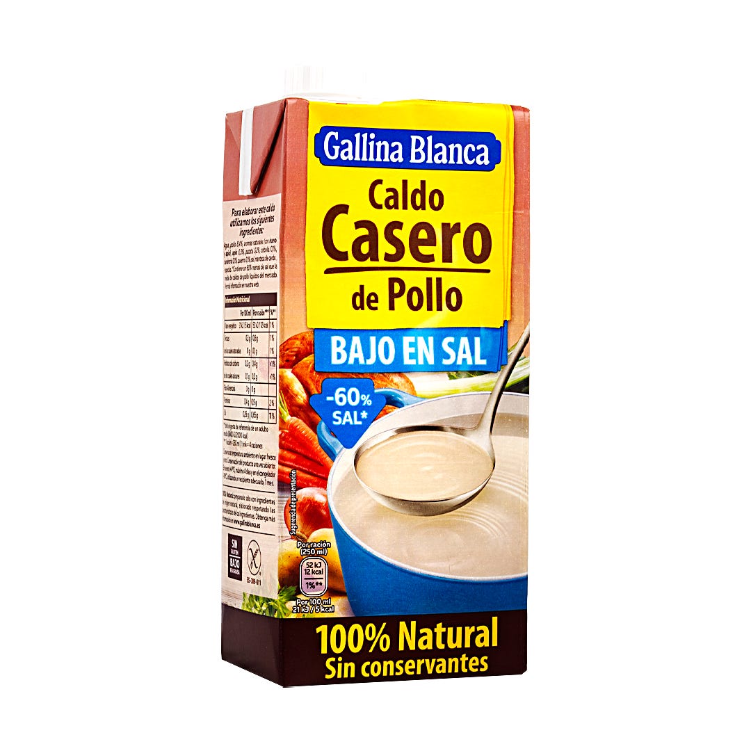CALDO CASERO POLLO 'BAJO-SAL' G.B. 1 L.