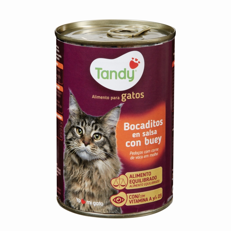 COMIDA GATOS BUEY TANDY LATA 415 G