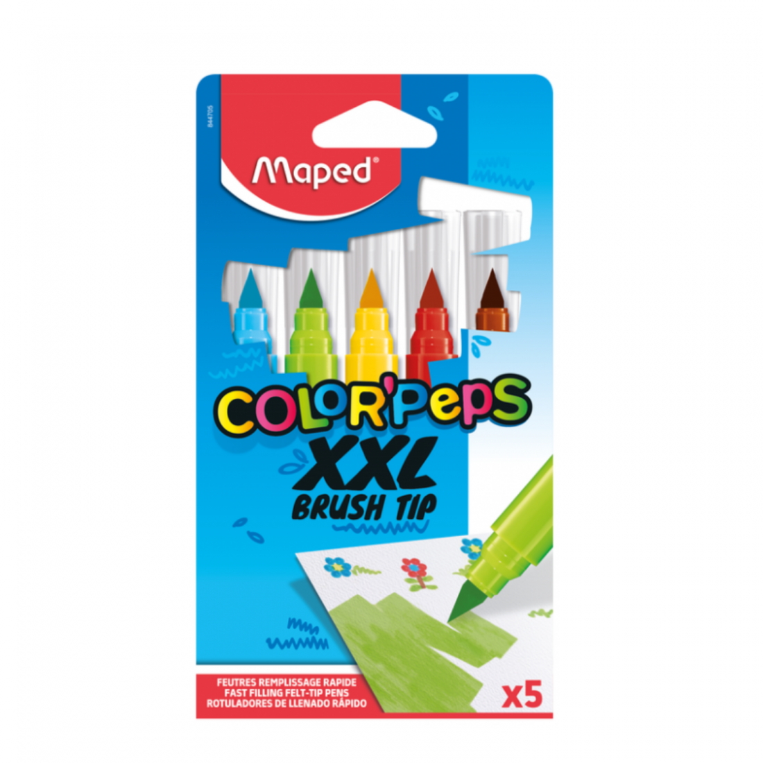 Photo of Maped Color'Peps XXL Brush Tip Jumbo Washable Markers X 5