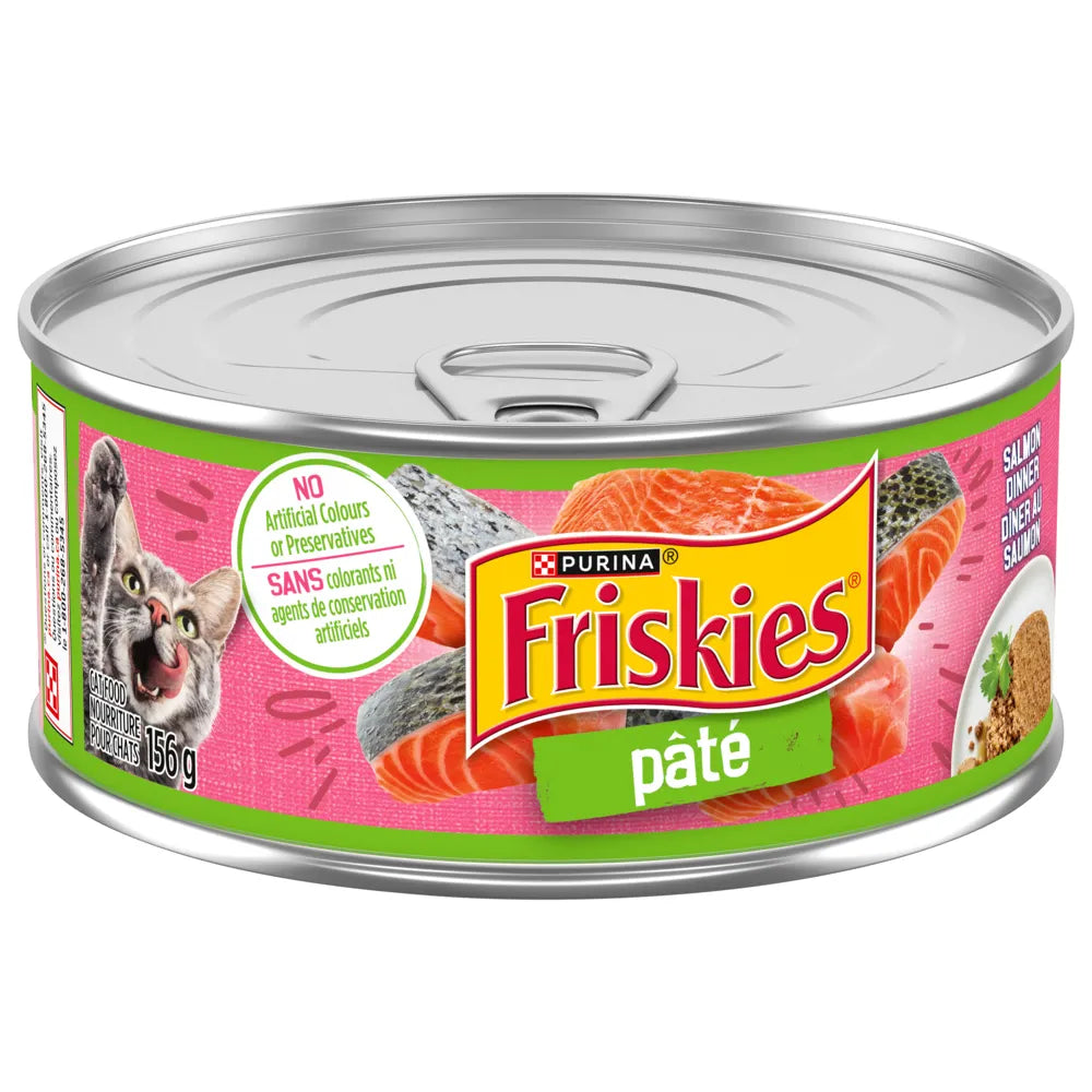 Friskies Pate Salmon Dinner Cat Food 156g