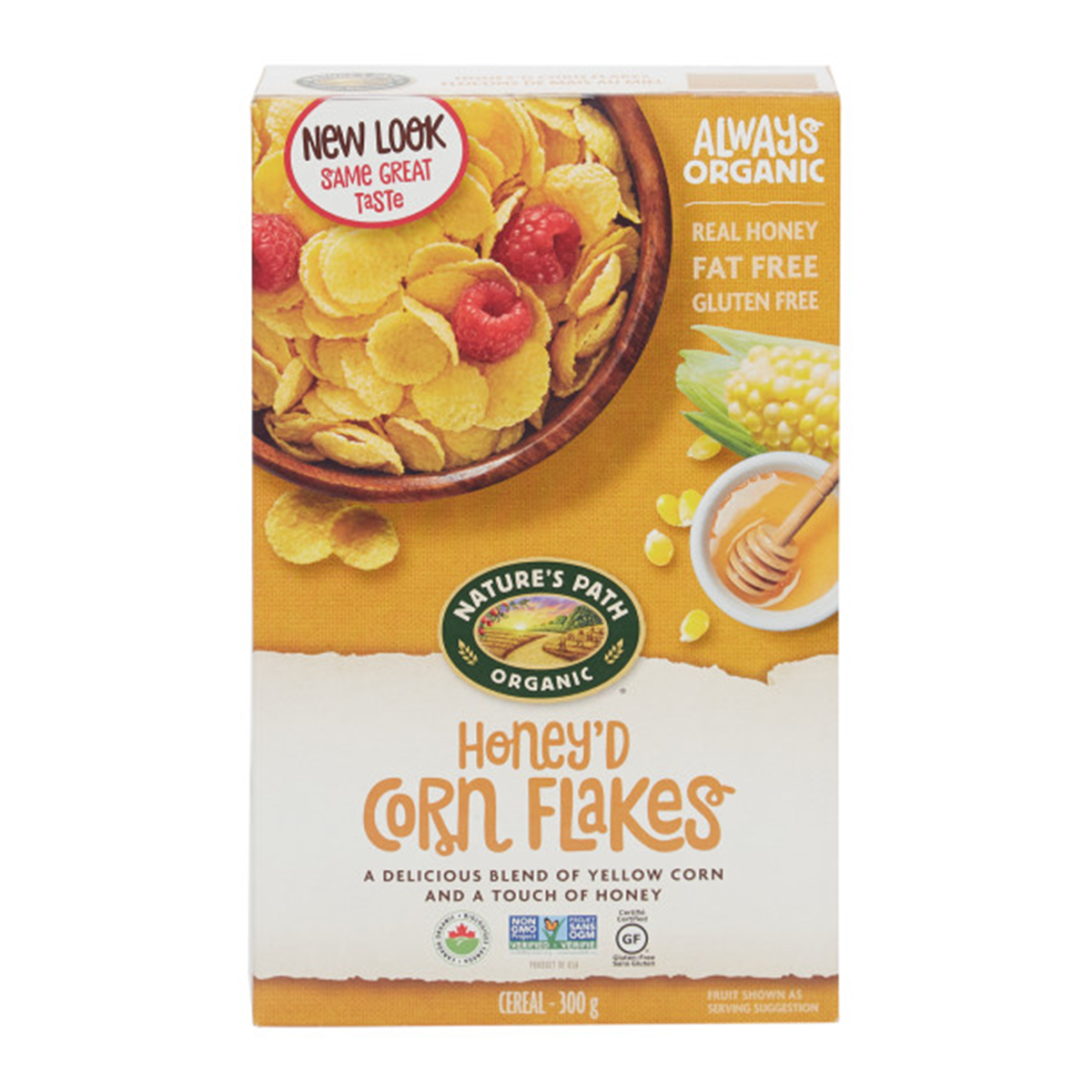 Nature's Path Organic Gluten Free Honey'd Corn Flakes Cereal 10.6 Oz Box