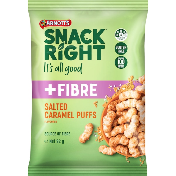 Arnotts Snack Right Salted Caramel Puffs 92g