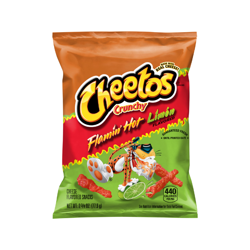 Crunchy Flamin' Hot Limon Cheese Flavored Snacks, Crunchy Flamin' Hot Limon Cheese