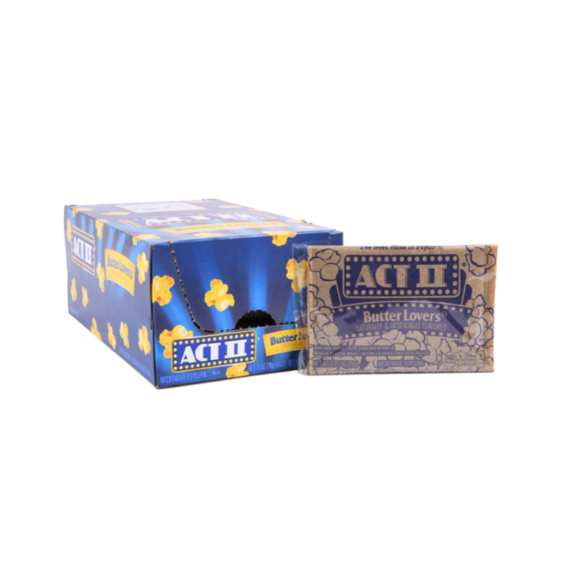 Act II Butter Lovers Microwave Popcorn 2.75oz 18ct