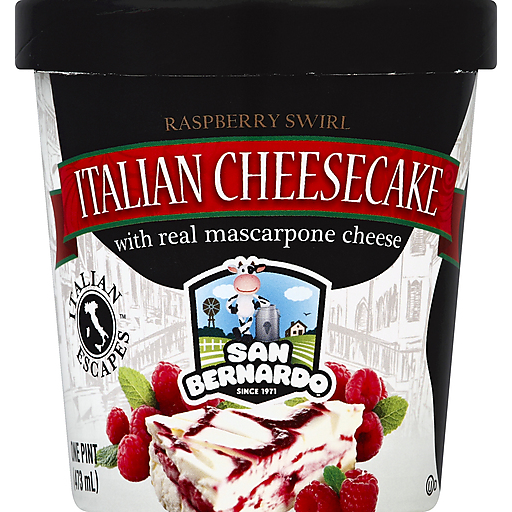 San Bernardo, Italian Escapes, Raspberry Swirl Italian Cheesecake