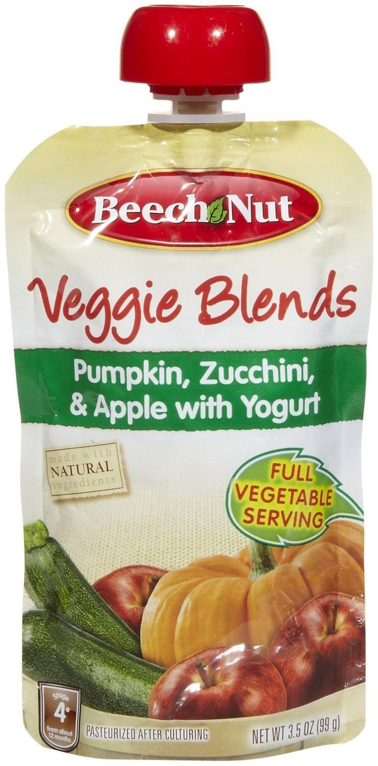 Beech-Nut Veggies Pumpkin Zucchini & Apple Stage 2 Baby Food Pouch
