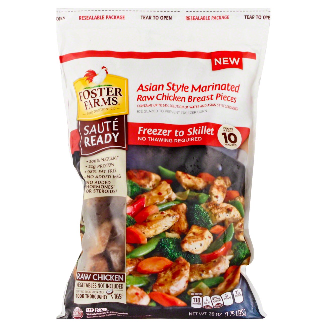 Foster Farms, Asian Style Marinated Raw Chicken Breast Pieces