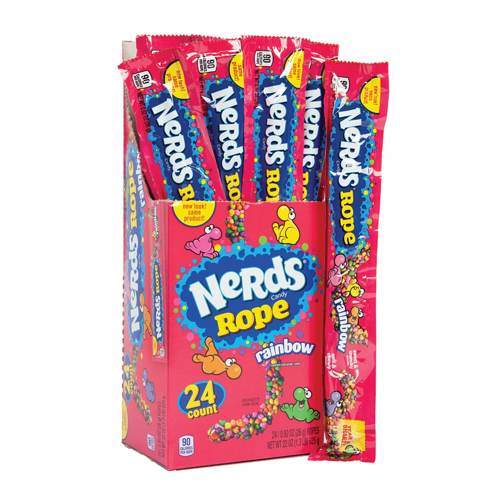 Photo of Nerds Rope Gummy & Crunchy Rainbow Candy 0.92 Oz