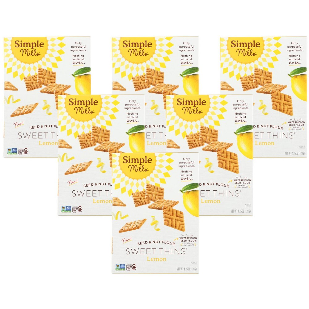 Simple Mills Lemon Seed & Nut Flour Sweet Thins 4.25 Oz