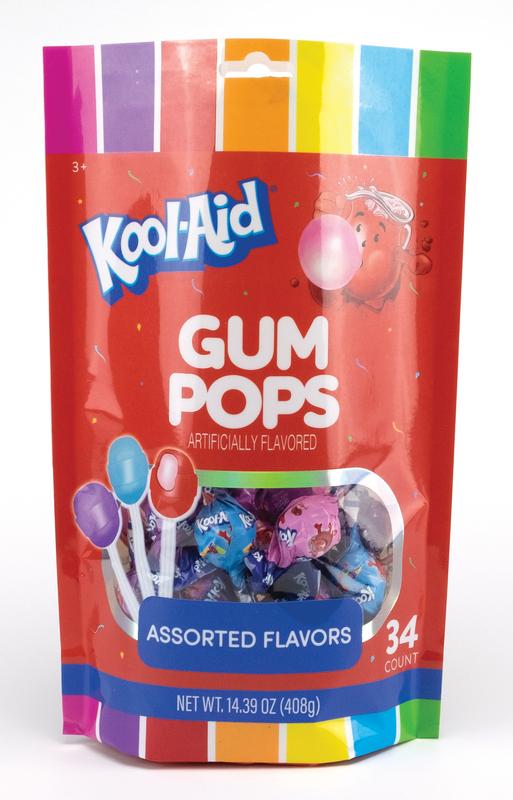 Tropical Punch, Cherry, Grape Gum Pops, Tropical Punch, Cherry, Grape